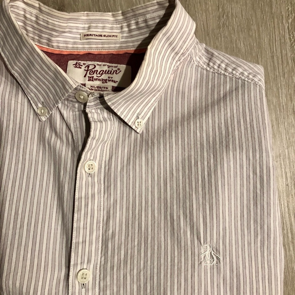 Original Penguin Button Down Shirt, XL Slim